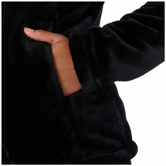 NWT 32 Degrees Ladies Plush Faux Fur Super Soft Jacket BLACK - size XS - Picture 4 of 10